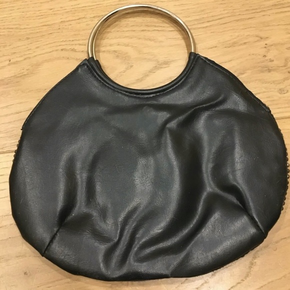 Coldwater Creek Evening Purse Black Embellished Faux Leather - Picture 7 of 11